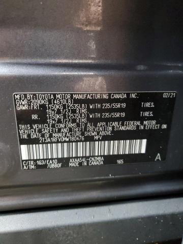 VIN 2T3A1RFV0MW180476 2021 TOYOTA RAV4 no.14