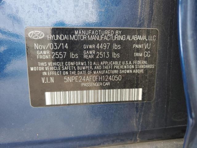 VIN 5NPE24AF0FH124050 2015 HYUNDAI SONATA no.12