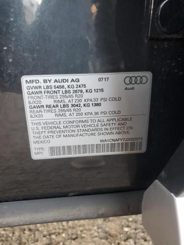 2018 AUDI Q5 PRESTIG WA1CNAFY7J2032073