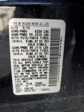 2015 NISSAN ROGUE SELE - JN8AS5MT1FW665046