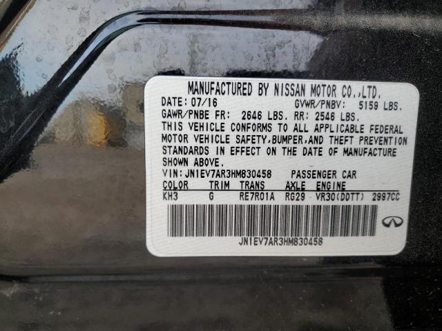 2017 INFINITI Q50 PREMIU - JN1EV7AR3HM830458