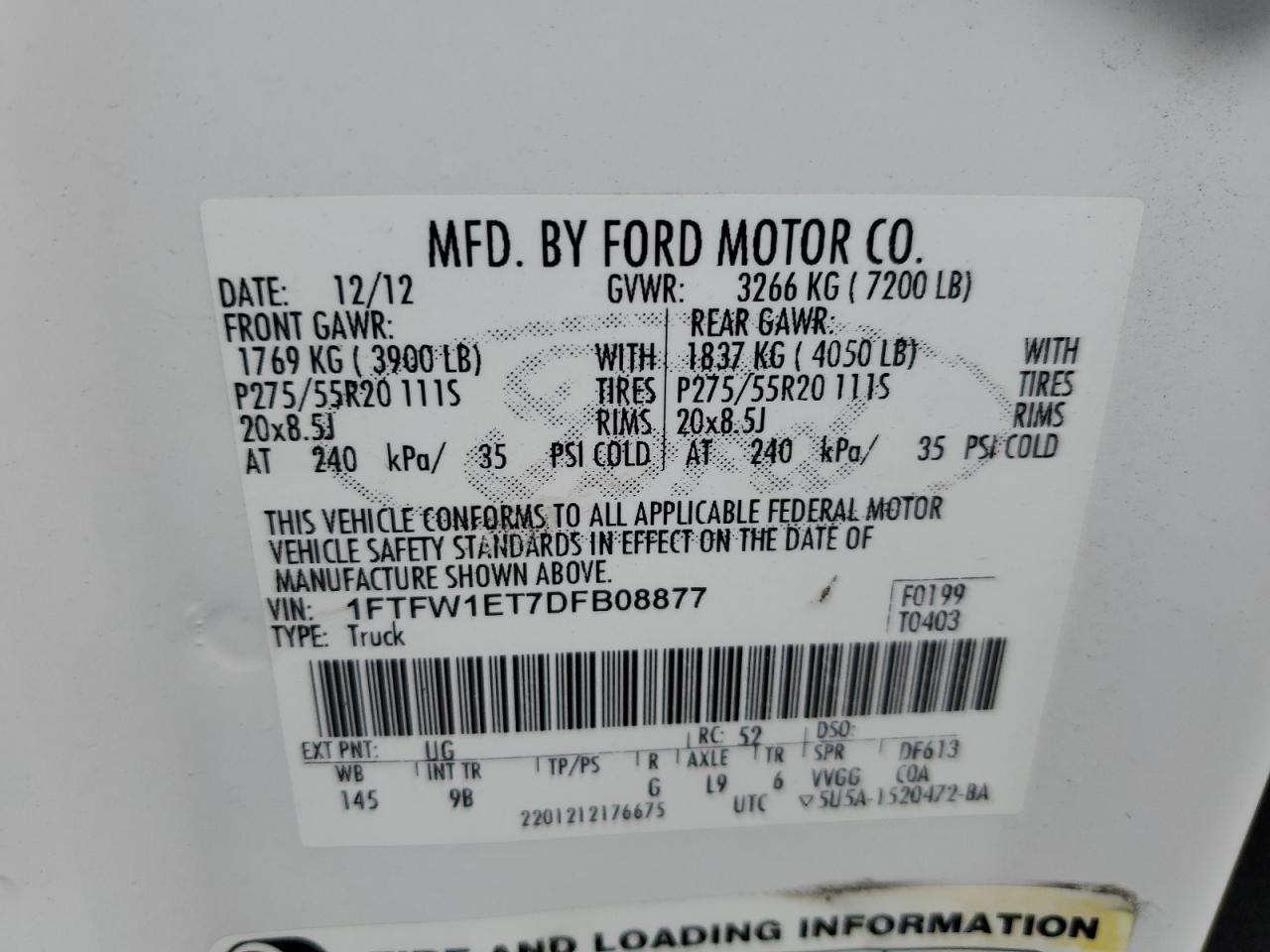 Lot #3036983761 2013 FORD F150 SUPER