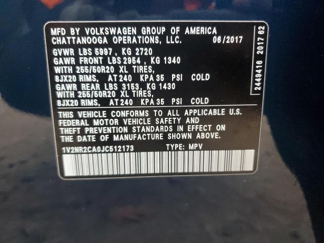 VIN 1V2NR2CA0JC512173 2018 VOLKSWAGEN ATLAS no.14