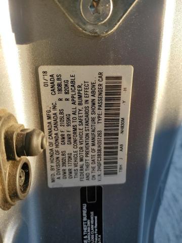 2018 HONDA CIVIC EX - 2HGFC3B38JH351263