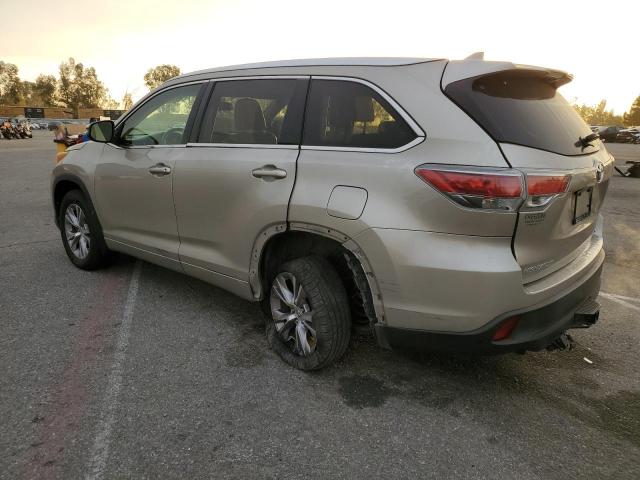 TOYOTA HIGHLANDER 2014 gold  gas 5TDJKRFHXES010877 photo #3