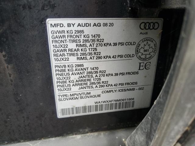 2021 AUDI Q7 TECHNIK WA1WXAF78MD011806