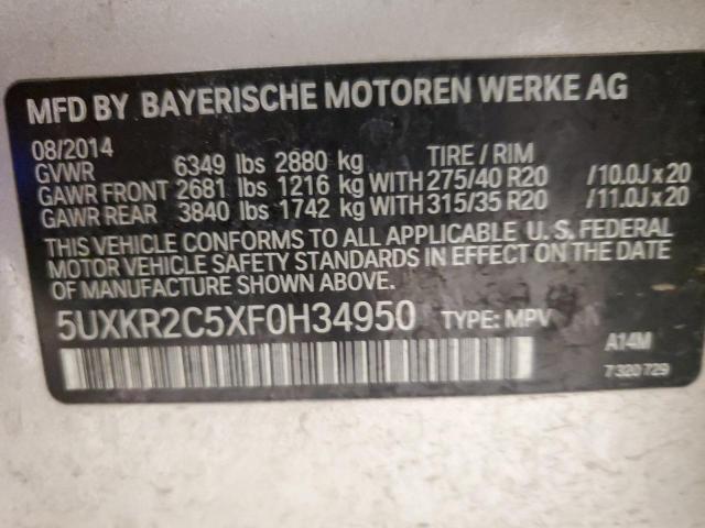 2015 BMW X5 SDRIVE3 - 5UXKR2C5XF0H34950