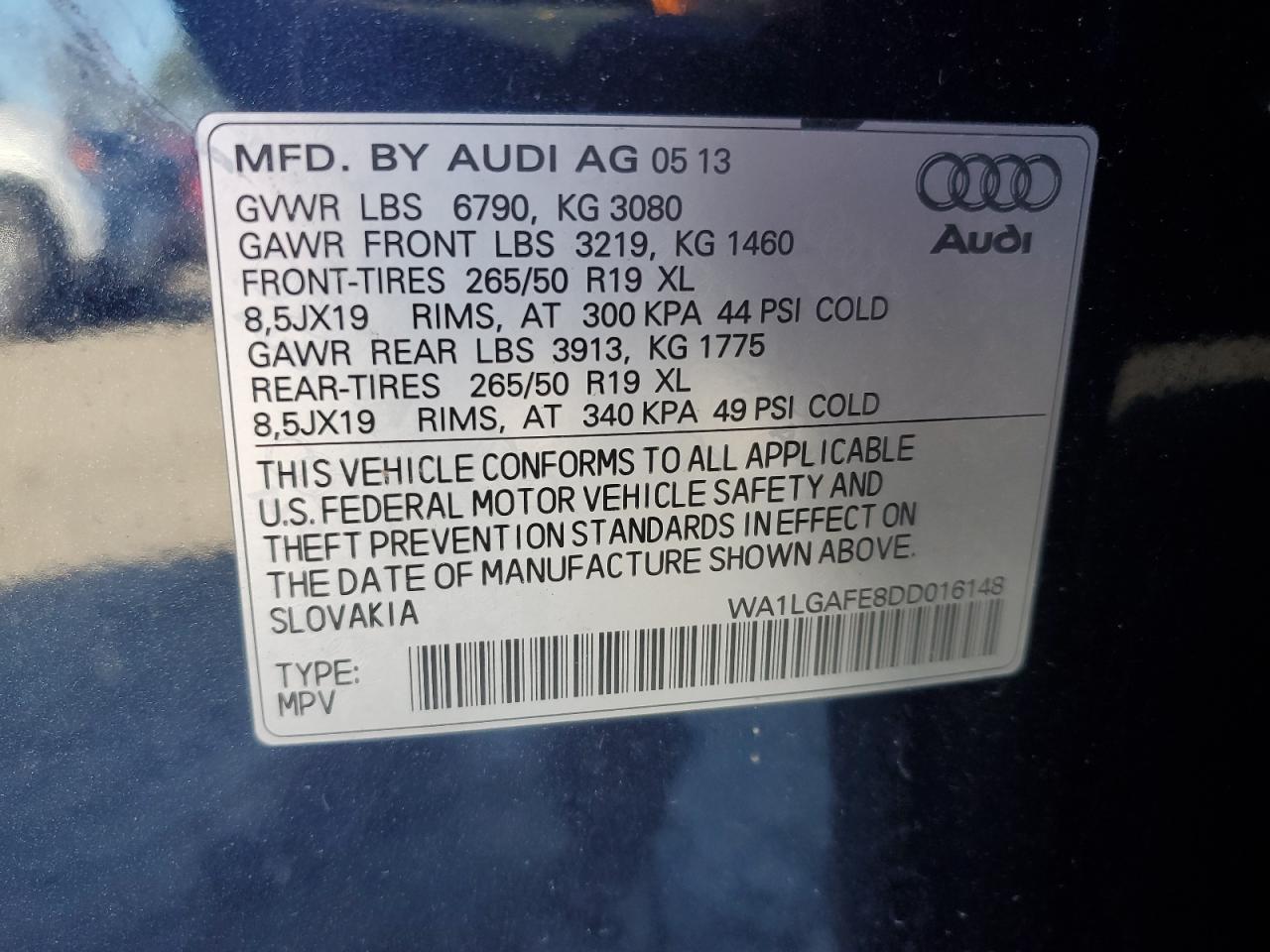 Lot #3034393078 2013 AUDI Q7 PREMIUM