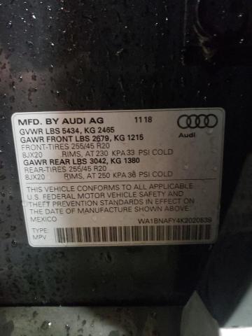 VIN WA1BNAFY4K2020539 2019 AUDI Q5 no.13