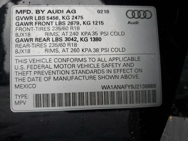 2018 AUDI Q5 PREMIUM - WA1ANAFY9J2138869