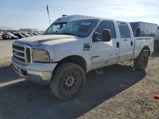 FORD F250 SUPER 2002 white crew pic diesel 1FTNW20F12EA44390 photo #1