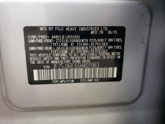 2016 SUBARU FORESTER 2 - JF2SJARC6GH401963