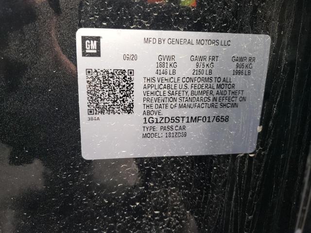 2021 CHEVROLET MALIBU LT - 1G1ZD5ST1MF017658