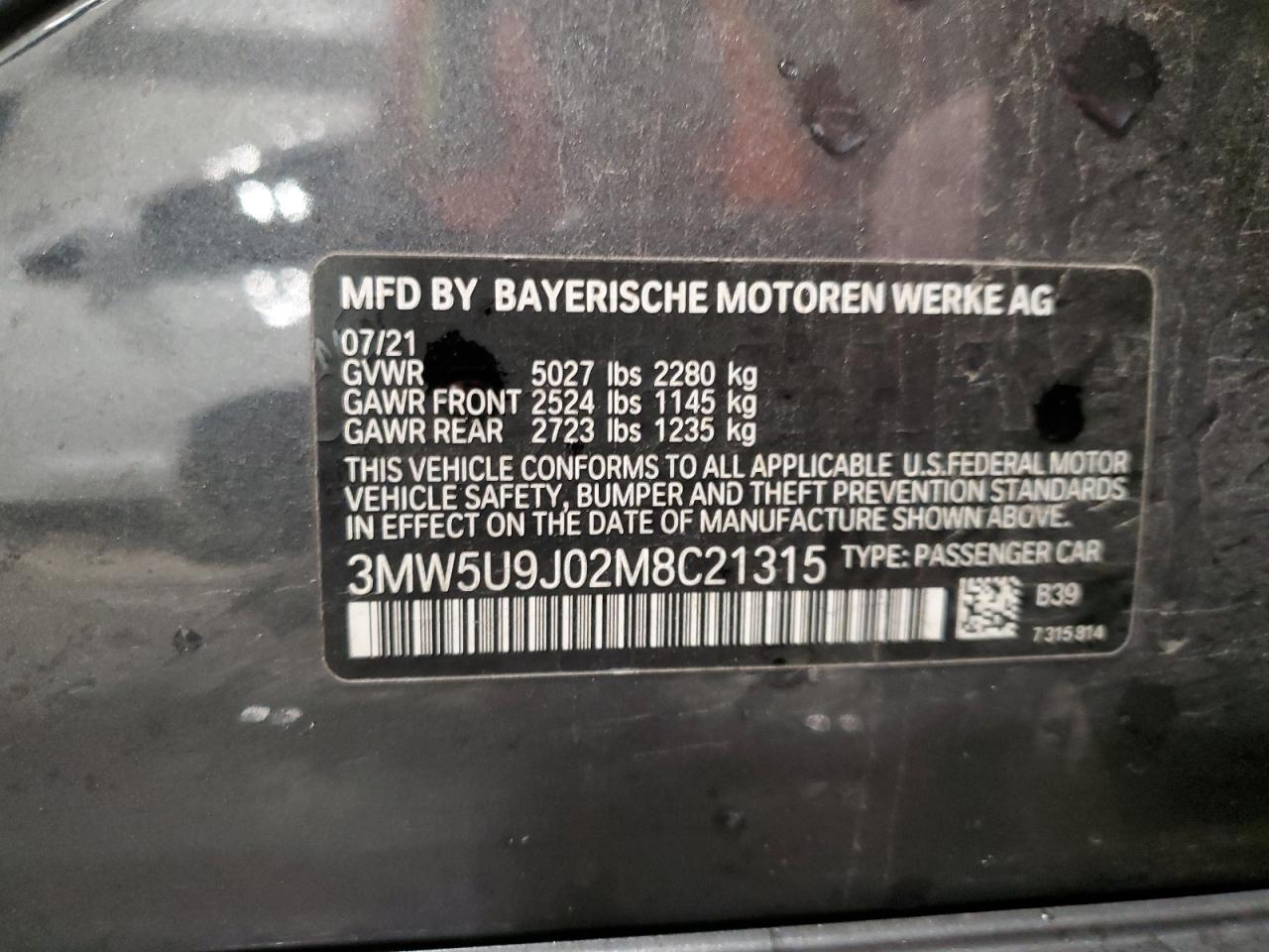 Lot #3050647365 2021 BMW M340XI