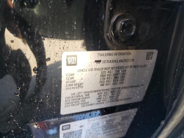 2022 GMC SIERRA K15 - 1GTUUDEL4NZ537179