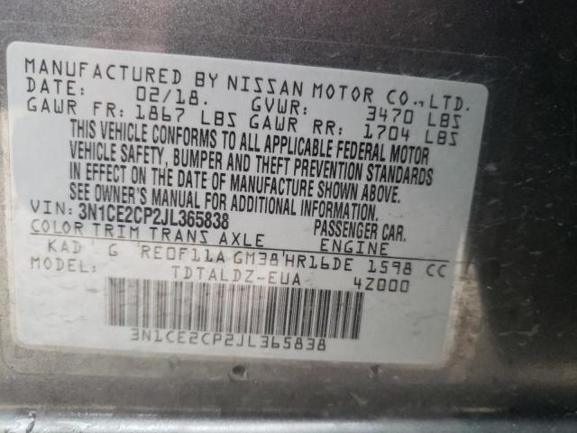 2018 NISSAN VERSA NOTE - 3N1CE2CP2JL365838