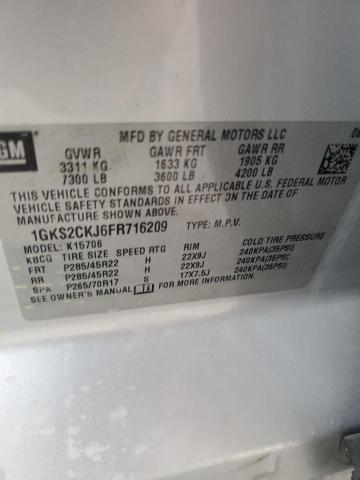 2015 GMC YUKON DENA - 1GKS2CKJ6FR716209