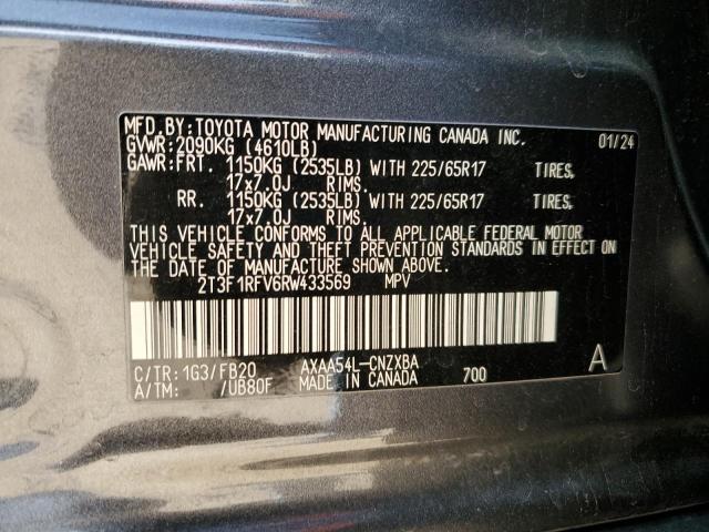 2024 TOYOTA RAV4 LE - 2T3F1RFV6RW433569