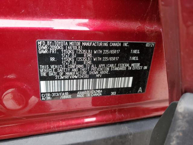 2021 TOYOTA RAV4 XLE - 2T3W1RFVXMW134580