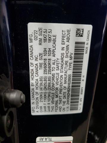 2022 HONDA CR-V EXL - 2HKRW2H82NH628955