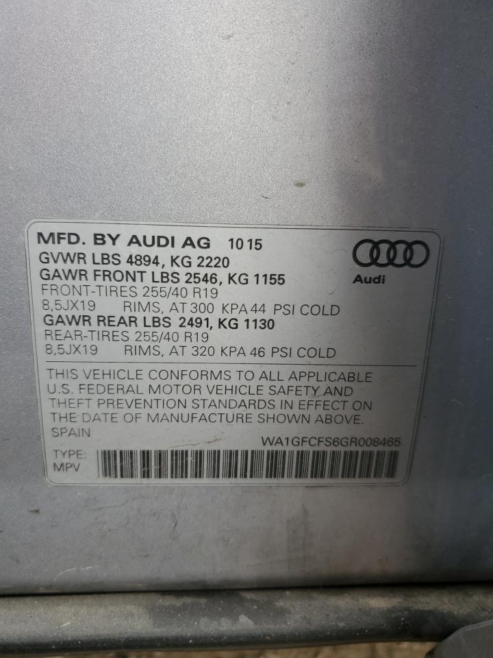 Lot #3028546924 2016 AUDI Q3 PRESTIG