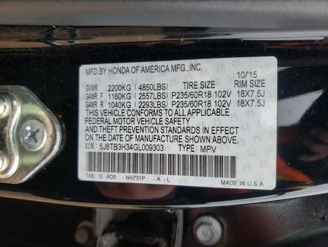 2016 ACURA RDX - 5J8TB3H34GL009303