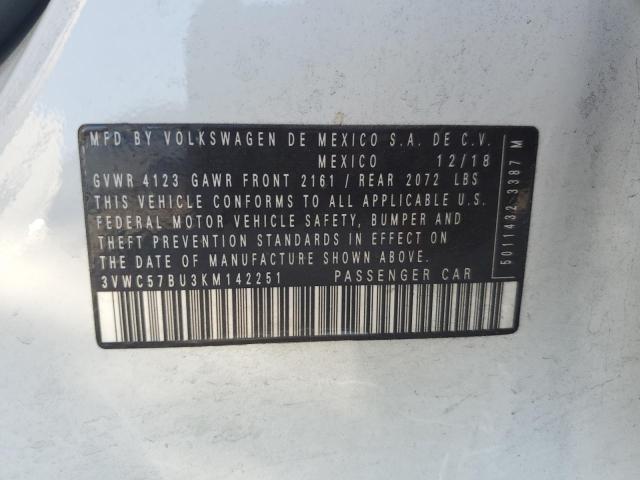 2019 VOLKSWAGEN JETTA S - 3VWC57BU3KM142251