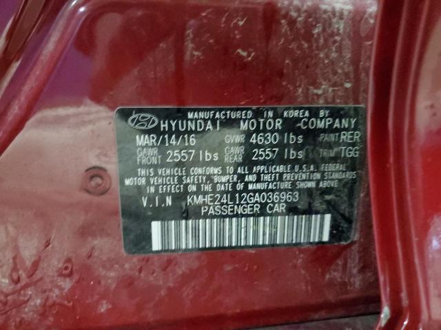 VIN KMHE24L12GA036963 2016 HYUNDAI SONATA no.12