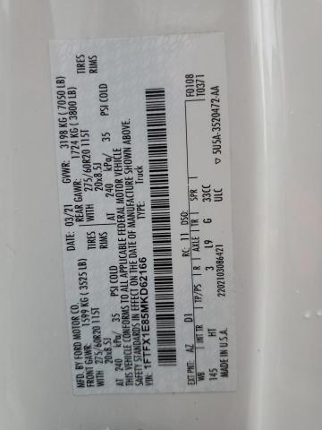 2021 FORD F150 SUPER - 1FTFX1E85MKD62166