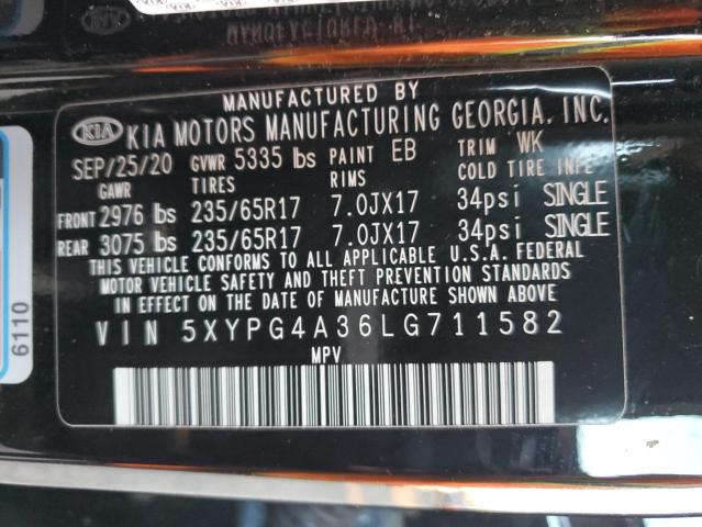 2020 KIA SORENTO L - 5XYPG4A36LG711582