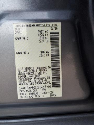 2016 NISSAN ALTIMA 2.5 - 1N4AL3AP8GC167746