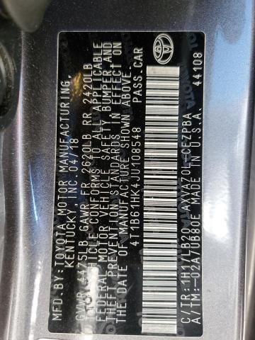 2018 TOYOTA CAMRY XSE - 4T1B61HK4JU108548