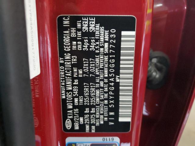 2016 KIA SORENTO LX - 5XYPG4A50GG177230