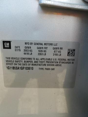 2016 CHEVROLET MALIBU LIM - 1G11B5SA1GF103610