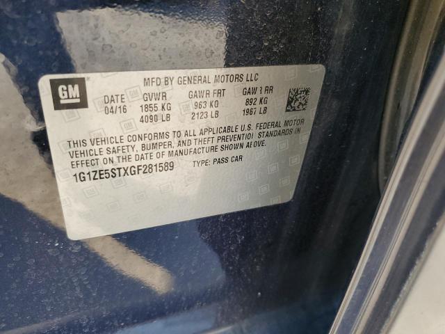 2016 CHEVROLET MALIBU LT - 1G1ZE5STXGF281589