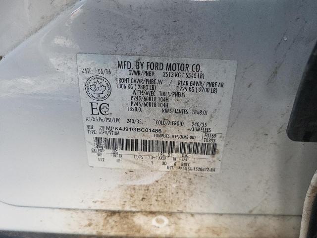 2016 FORD EDGE SEL - 2FMPK4J91GBC01486