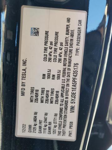 2023 TESLA MODEL 3 5YJ3E1EA5PF435176
