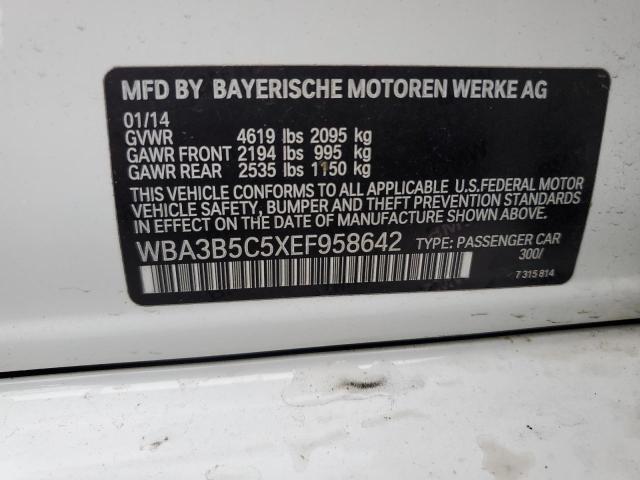 VIN WBA3B5C5XEF958642 2014 BMW 3 SERIES no.12