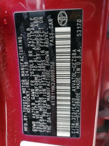 2018 TOYOTA CAMRY L - 4T1B11HK3JU609350