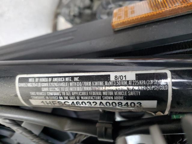 2002 HONDA VTX1800 C 1HFSC46032A008403