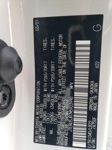 2021 TOYOTA 4RUNNER SR - JTENU5JR7M5923990