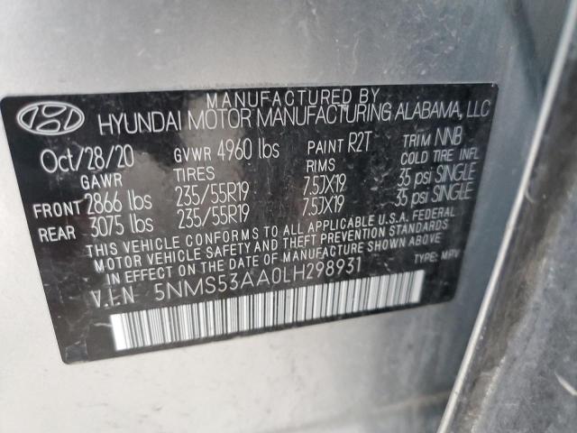 2020 HYUNDAI SANTA FE L - 5NMS53AA0LH298931