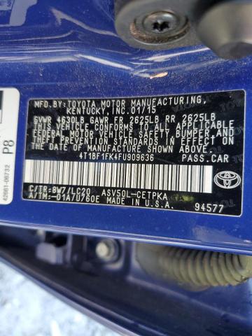 2015 TOYOTA CAMRY LE - 4T1BF1FK4FU909636