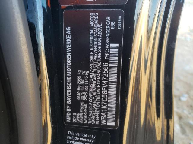 VIN WBA1K7C58FV472566 2015 BMW 2 SERIES no.12