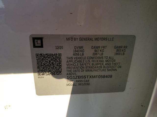 2021 CHEVROLET MALIBU LS - 1G1ZB5STXMF058408