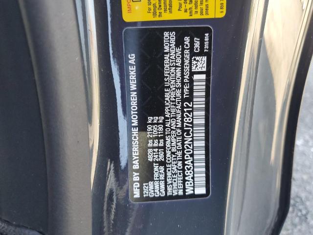 2022 BMW M440I WBA83AP02NCJ78212