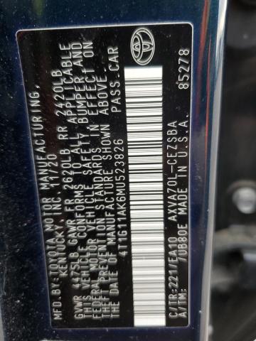 2021 TOYOTA CAMRY SE - 4T1G11AK6MU523826
