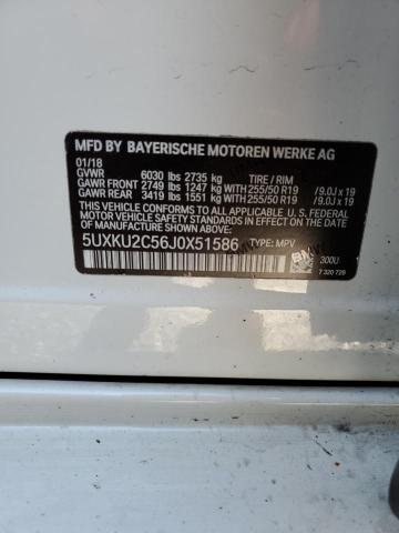 VIN 5UXKU2C56J0X51586 2018 BMW X6 no.14