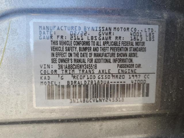 2022 NISSAN SENTRA SV - 3N1AB8CV6NY245518