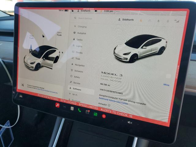 VIN 5YJ3E1EB1KF511882 2019 TESLA MODEL 3 no.9